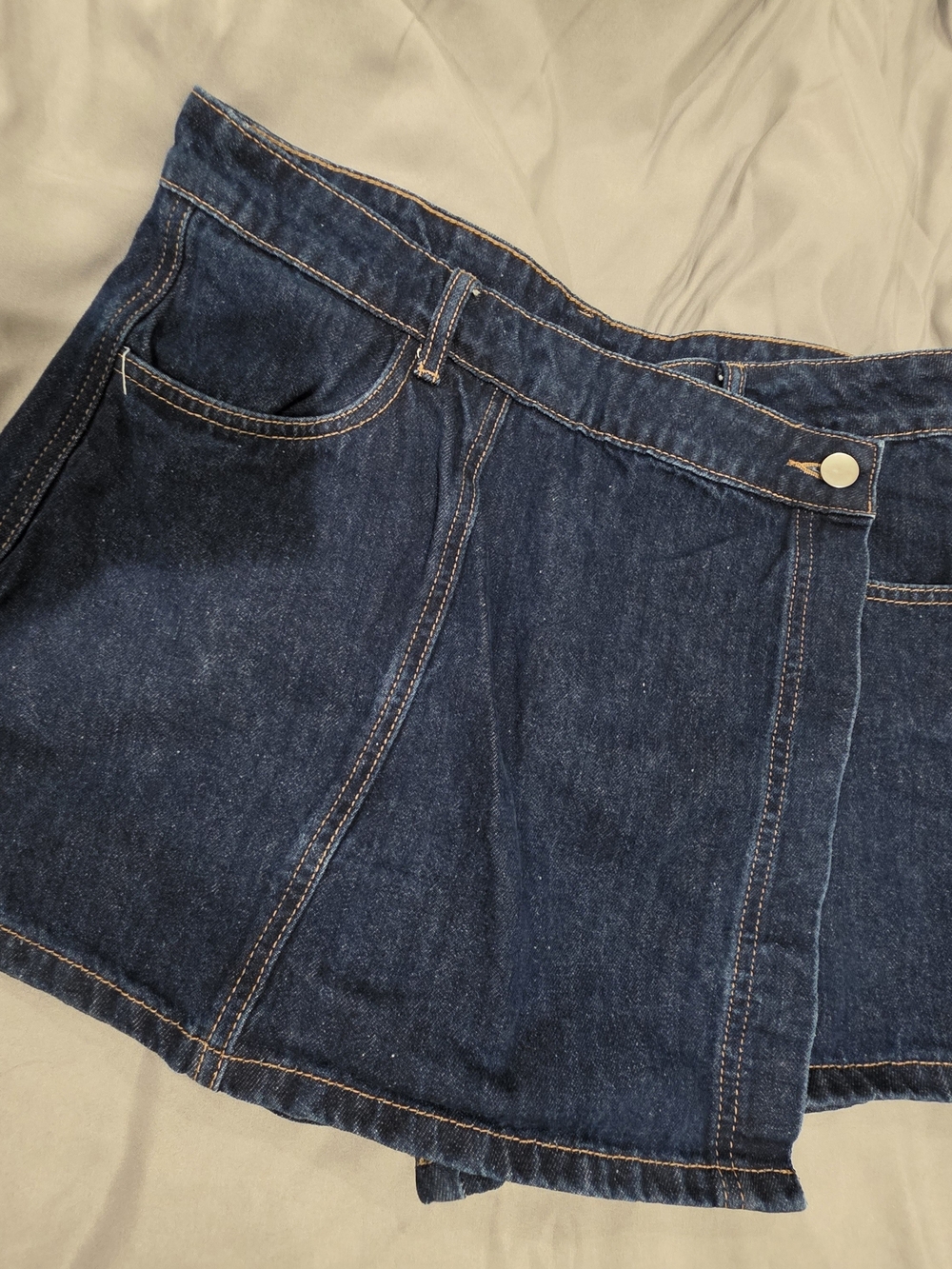 Denim High-Waist Women’s Skorts - Blue